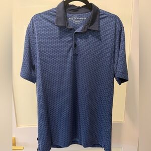 Mizzen+Main Navy Geometric Polo